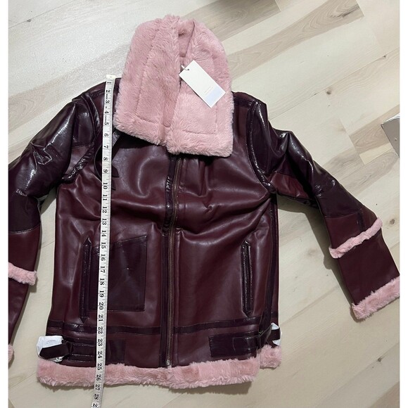 Choosy NWT Luxurious Winter Chic Vintage 90s Streetwear Teddy Fur Bomber Jacket - Picture 10 of 11